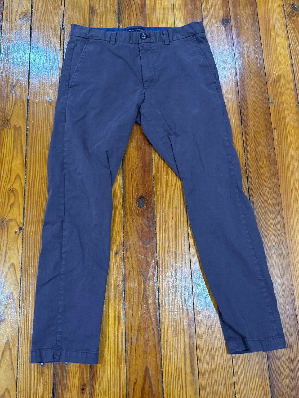 Banana Republic Fulton Skinny Chino Pants Plum Purple Men's Size 32x30